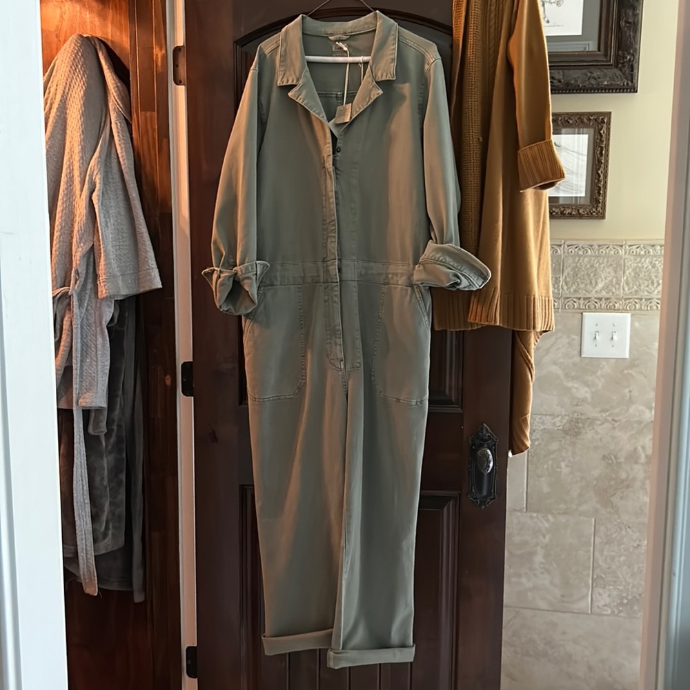 Faherty Olive Green Jumpsuit